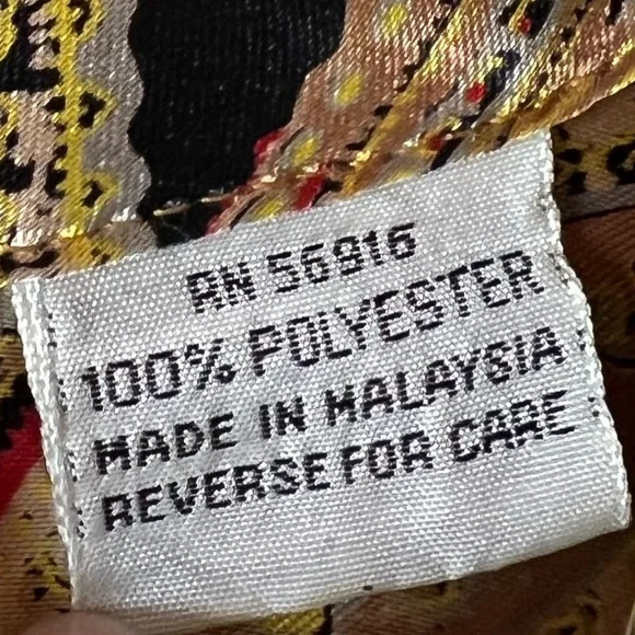 Vintage Oscar de la Renta Expressions Gold Paisley Blouse Size 10 - Picture 11 of 11